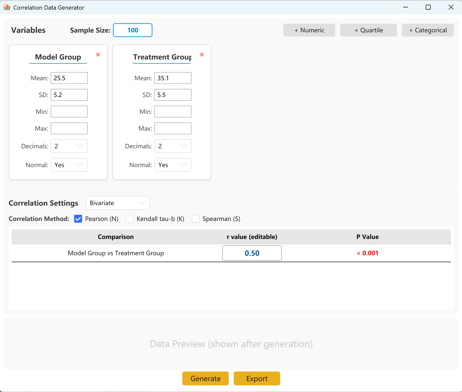 Correlation Config